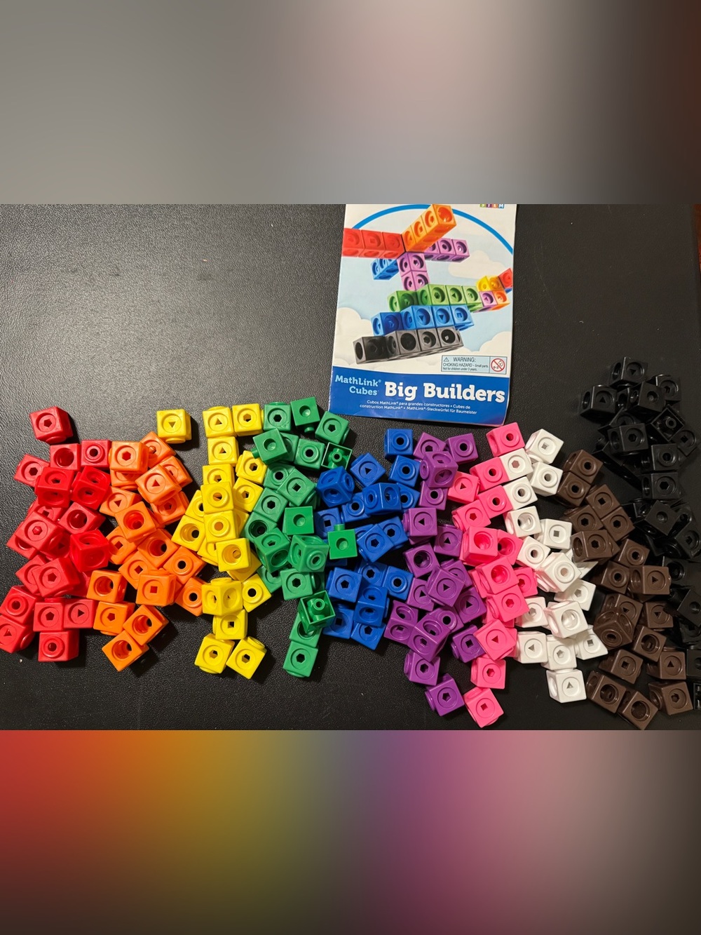 MathLink Big Builders Colorful Interlocking Cubes - Multicolor Set